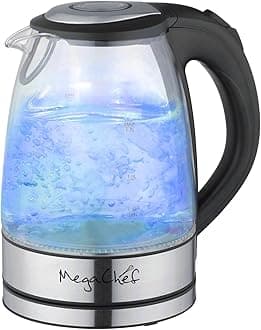 Megachef MegaChef Glass and Stainless Steel 1.7Lt. Electric Tea Kettle