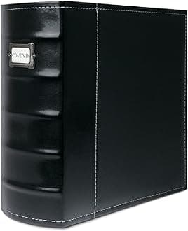 Bellagio-Italia 3-Ring 3 Inch D Ring Binder - Classic Faux-Leather - Use for Documents, Baseball Cards, and Pages