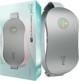 Slimpal Heating Pad for Period Cramps, Portable Cordless Electric Heating Pad for Menstrual Pain Relief Heat Belt, Rechargeable Wearable Heat Pad Gifts for Her Women Girl Wife Girlfriend, Grey