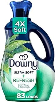 Downy Ultra Soft Fabric Softener Liquid, Refresh, Birch Water and Botanicals, 56 fl oz, 83 Loads