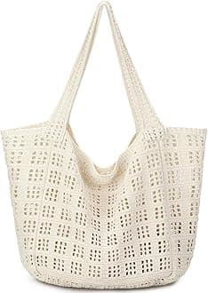 hatisan Straw Beach Bag for Women Summer Woven Beach Tote Bag Shoulder Handbags Boho Bag