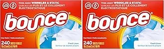 Bounce Fabric Softener Sheets, Fresh Linen Scent, 240 Count (Pack of 2)