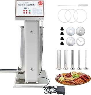 Hakka Commercial 25 LB Stainless Steel Electric Sausage Stuffer and Vertical Sausage Filling Maker