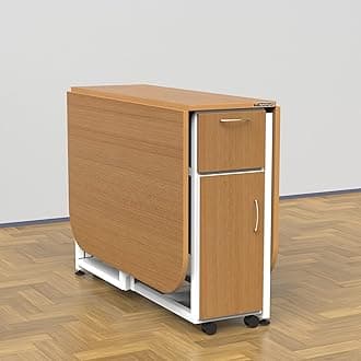 InnoFur Forito Folding Dining, Multipurpose Table for Home (Large (6 Seater), Teak)