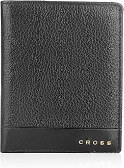 Cross Black Men's Wallet Stylish Genuine Leather Wallets for Men Latest Gents Purse with Card Holder Compartment (AC948008_2-1), Black, Stylish Wallet