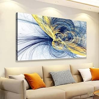 Abstract Pictures Canvas Wall Art for Living room Bedroom or Bathroom Wall Decor,Abstract art Wall Art Print Paitnings for home Decor,Line drawings Waterproof Stretched Ready to Hang-24x48inches