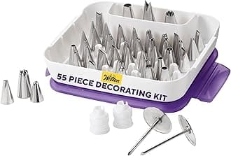 2104-0240 Master Cake Decorating Piping Tips Set, 55 Pieces, Silver, 5x21,5x20 cm