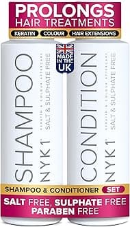 Sulphate Free Hair Shampoo And Conditioner Set (500ml x2) Sulfate Free Shampoo And Conditioner Sets for Extensions, Colour and Keratin Treatment - Gentle Cleansing and Prevents Breakage