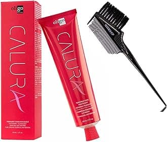 Comb + OIigo CALURA Permanent Shine Hair Colour Dye, Ammonia-Free Haircolor, PPD-Free Hair Color (w/Sleek 3-in-1 Comb & Brush) (5/5-00 / 5NN - Intense Neutral)