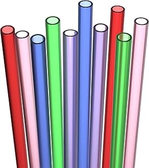 Wide Hard Plastic Straws Reusable