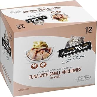 Fussie cat Premium Tuna w/Small Anchovies 12 Count(Pack of 1)