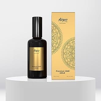 Airpro (Since 2012), 100ml Natural Luxury Oud Spray Car Perfume/Air Freshners (Oud Gold) | Made in India | Long lasting Fragrance to Freshen'up Your Car | Car Accessories Interior (Pack of 1)