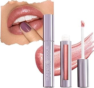 Runway RogueLuxGloss Lip Gloss, High-Pigment Shimmery Muted-Rose Lip Gloss, ‘Strike a Pose’