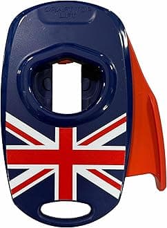 Draft Top Universal Lift – As Seen on Shark Tank | Safe Topless Can Opener for Beer & Cocktails | Works on 7.5-19.2oz Cans | Smooth Edge Design | Ultimate Bar Tool (Union Jack)