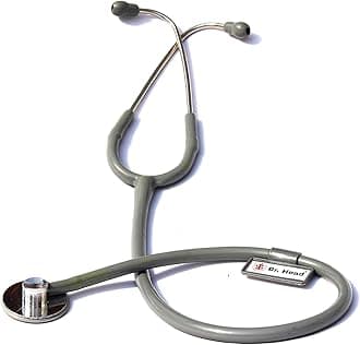 Dr. Head Single Care Aluminum Stethoscope For Doctors, Nurse, Hospital and Medical Student Cardiology Stethoscope (GREY)