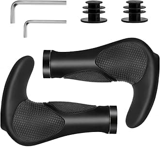 Bicycle Handlebar Grips,Bike Grips with Screw Lock,Rubber Ergonomic Cycling Grips,Non-slip Handlebar Grips 22mm,for Mountain Road MTB BMX Foldable Bike
