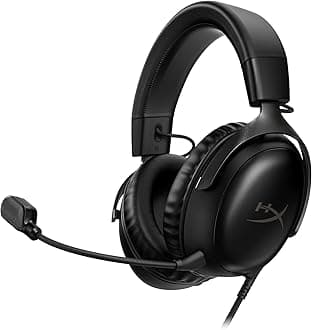HyperX 727A8AA Cloud III Gaming Headset, DTS Headphone with X Spatial Audio, 53 mm Drivers, Cloud II Comfort, Black, PC, PS5, PS4, Xbox Series, Nintendo Switch, Mobile