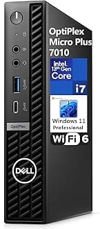 OptiPlex Micro Plus 7000 7010 MFF Micro Form Factor 1.2L Business Desktop Computer, 13th Gen Intel 16 Cores i7-13700 up to 5.1GHz, 32GB DDR5 RAM, 1TB PCIe SSD, WiFi 6, Bluetooth, Windows 11 Pro