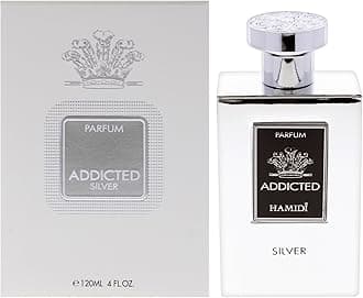 Addicted - Silver by Hamidi for Men - 4 oz Parfum Spray