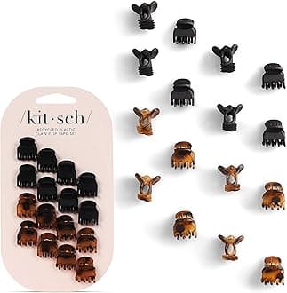 – Small Hair Clips for Women - Stylish Baby Hair Clips | Stays In Place Without Pulling or Snagging | Durable Plastic, Sturdy - Tortoise & Black, 16 Pcs