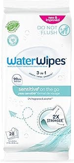 Sensitive+ On The Go Wipes, 3-In-1 Cleans, Cares, Protects, 99.9% Water, Unscented & Hypoallergenic Wet Wipes, 28 Count (Pack of 1)