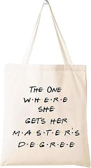 Grad Student Graduation Gifts for Best Friend,Daughter,Cousin,Sister-Shoulder Bag Shopping Tote Bag,Masters Degree Present for Grad Student-MBA Gifts-The One Where She Gets Her Master's Degree