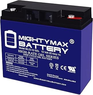 Mighty Max Battery12v 22ah gel replacement battery for 20ah leoch lp12-20, lp 12-20