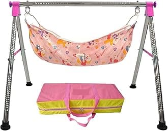 A TO Z HUB Boy's and Girl's Portable Folding ghodiyu,Pink