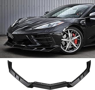 Front Bumper Lip Splitter Spoiler Compatible with 2020-2026 Chevy Corvette C8, 3PCS (Matt Black)