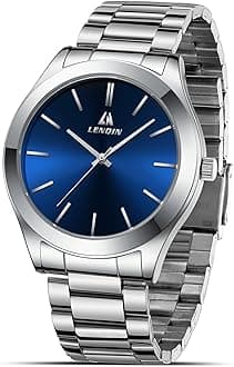 Mens Watches Waterproof Stainless Steel Watch for Men Analog Quartz Fashion Business Designer Wristwatch