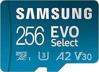 EVO Select Micro SD-Memory-Card + Adapter, 256GB microSDXC 130MB/s Full HD & 4K UHD, UHS-I, U3, A2, V30, Expanded Storage for Android Smartphones, Tablets, Nintendo-Switch (MB-ME256KA/AM)
