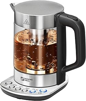Pro Electric Kettle with tea Infuser and Temperature Control - Keep Warm Function, Rapid Boil, Automatic Safety Shut Off, BPA Free, No Plastic on Water, British Patent Technology,Large 1.7L