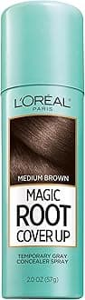 LOreal Professional Magic Root Cover Up Temporary Grey Concealer Spray Hair Colour, Medium Brown, 57 gm