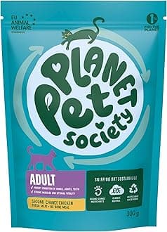 Planet Pet Society - Dry Cat Food, Second Chance Chicken Flavour for Adult Cats, 300g