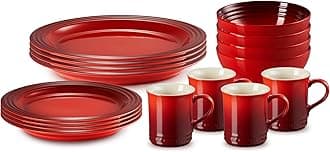 Le Creuset Stoneware Dinnerware Set, 16 pc., Cerise