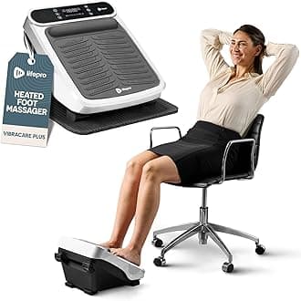 VibraFlow Foot Massager for Neuropathy - Relaxing Calf and Foot Therapy with Heat Option for Maximum Soothing Relief - Massager for Blood Circulation and Revitalization