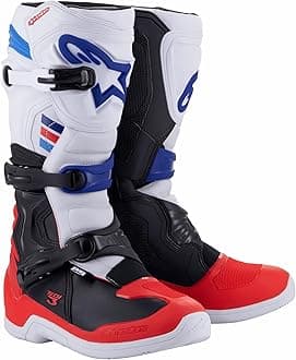 Alpinestars Tech 3 MX Boots (White/Red/Blue, 12)