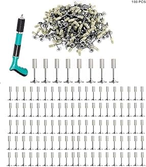 Gokich Nail Gun Manual Steel Nails, 7.3mm Round Nails Wall Fastening Tool, Nails for Nail Gun Hand-Steel Nail Concrete Ceiling Cable Ducts Fixing Device Nail Gun Parts kit (ONLY 30 PCS NAIL)