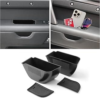 CDEFG 2PCS 2024 2025 Defender 130 110 90 Center Console Side Door Storage Box Handle Pocket Trash Container for 2020-2024 2025 Land Rover Defender 130 110 90 Accessory Front Row Driver Passenger Doors