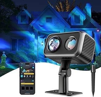 Govee Outdoor Projector Light, Laser and Aurora Star Projector Light for Indoor and Outdoor Decor, 16 RGB Patterns, RGBW Aurora, 51 Scene Modes, Works with Alexa, Google Assistant, Matter