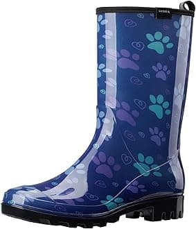 Women's Rain Boots Waterproof Mid Calf Garden Boots for Women