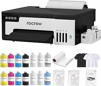 A4 L8058 DTF Printer Bundle, XP600 DTF Printer Machine for DIY T Shirt Printing, White Ink Mixing, Auto Cleaning for DIY & Custom Printing, Auto Curing, inksonic L8