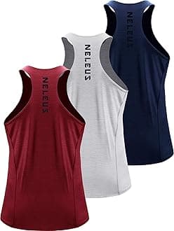 Men's 3 Pack Running Tank Top Dry Fit Y-Back Athletic Workout Tank Tops