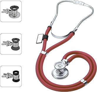 MDF Instruments, Sprague Rappaport Dual Head Stethoscope with Adult, Pediatric, and Infant Convertible chestpiece - (MDF767-17) (Burgundy (Napa))