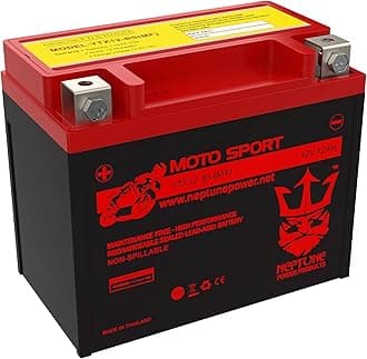 YTX12-BS High Performance Maintenance Free Sealed AGM Motorcycle Battery Replacement by Neptune
