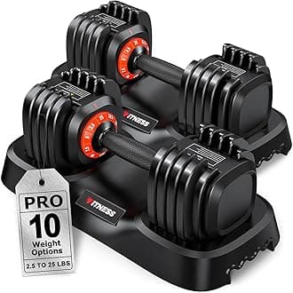 Adjustable Dumbbells Set of 2, 1 Hand Adjustable Weights Dumbbells Set, 5 in 1/10 in 1 Free Dumbbell with Anti-Slip Texture Handle, 25/55/80lb Pair Weight Set For Home Gym Suit both Men and Women