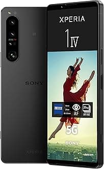 Xperia 1 IV (5G Smartphone, 6.5 inch, 4K HDR 120 Hz OLED Display, Triple Camera with Optical Zoom (ZEISS T*), 3.5 mm Audio, Android 12, 256GB/12GB RAM, Dual SIM, 24+6 Months Guarantee) Black