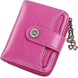 SENDEFN Purses for Women Genuine Leather Small Bifold Compact Womens Wallet with RFID Protection