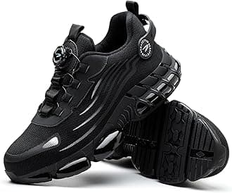 Steel Toe Shoes for Men Lightweight Air Cushion Safety Sneakers Slip Resistant Breathable Safety Work Boots