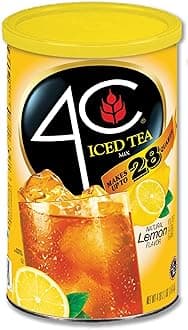 Powdered Drink Mix Cannisters, Lemon Tea, 28 Quarts, Family Sized Cannister, Thirst Quenching & Refreshing Flavors (Lemon Iced Tea, 4.13 Pound (Pack of 3))